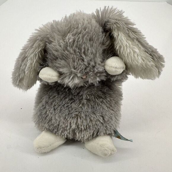 Bunnies By The Bay Wee Bloom Bunny Rabbit Plush Stuffed Animal Gray 8” Baby Toy - Picture 1 of 7